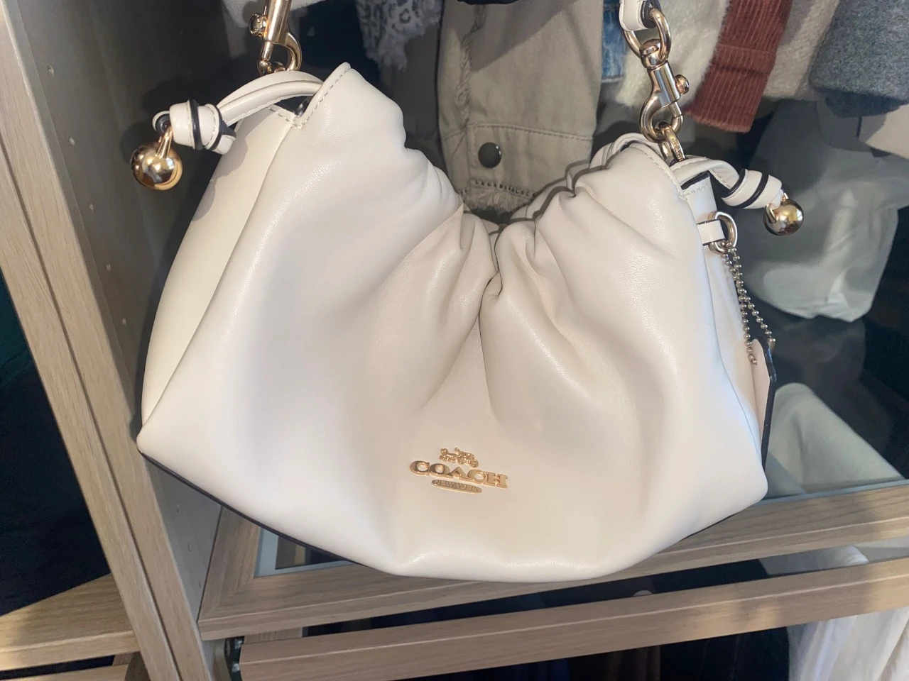 bolsa mala Coach Faye Shoulder beige crème lindissima sans défauts – photo 8